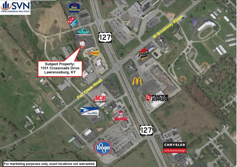 Former Restaurant Retail or Re-Development site: 1011 Crossroad Dr, Lawrenceburg, KY 40342